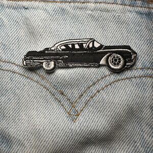 Vintage Lowrider Car Patch – Classic‎ Black Coupe Embroidered Iron-On Patch